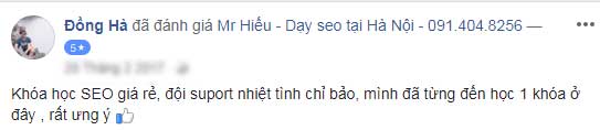 Ý kiến học viên mr hieu 10