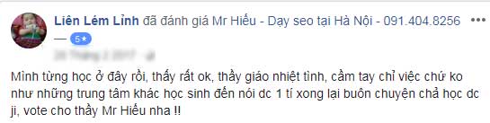 Ý kiến học viên mr hieu 11