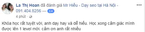 Ý kiến học viên mr hieu 14