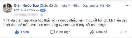 Ý kiến học viên mr hieu 2