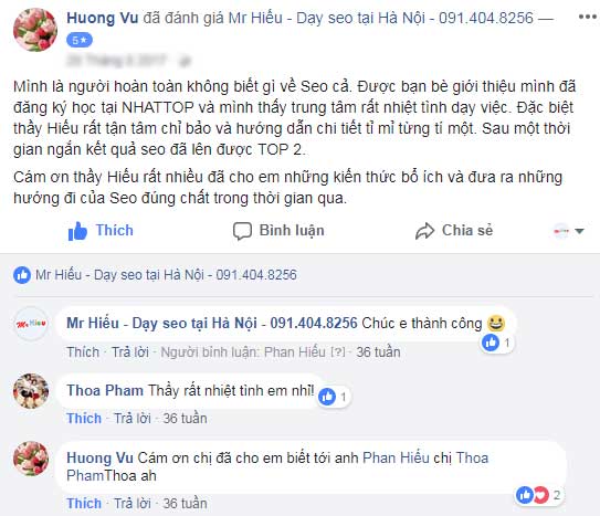 Ý kiến học viên mr hieu 4
