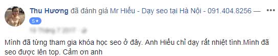 Ý kiến học viên mr hieu 7