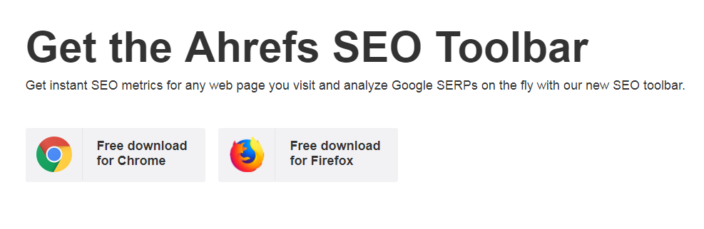 Ahrefs SEO Toolbar