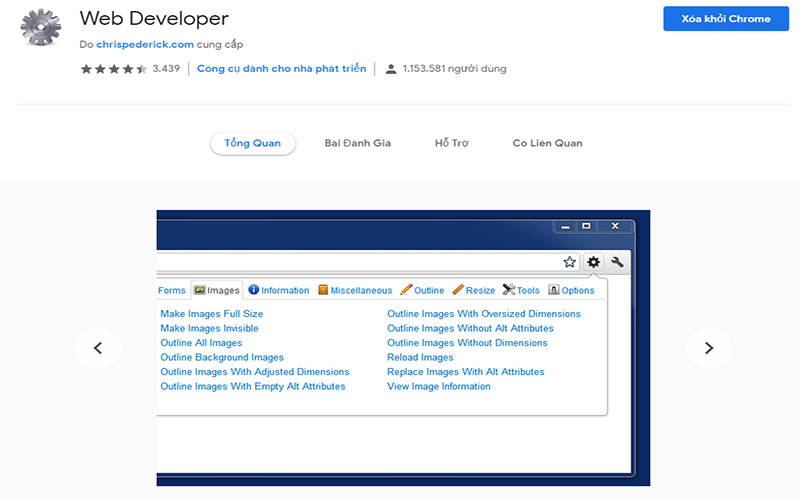 Hướng dẫn sử dụng Web Developer