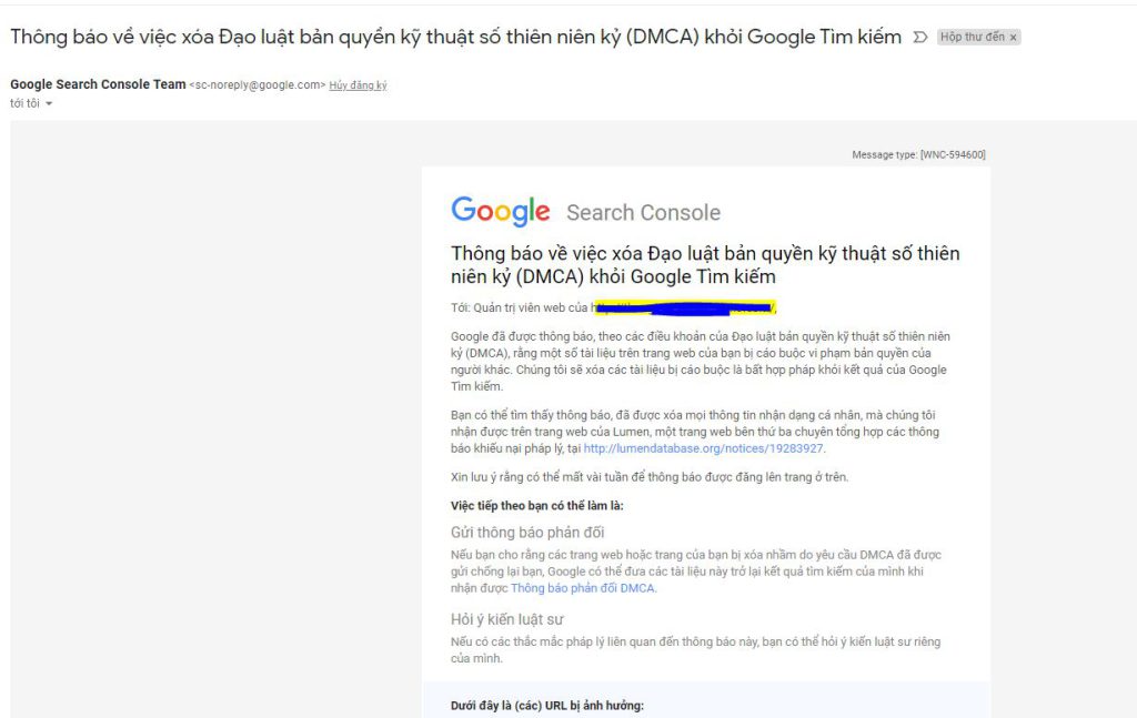 Thông báo DMCA